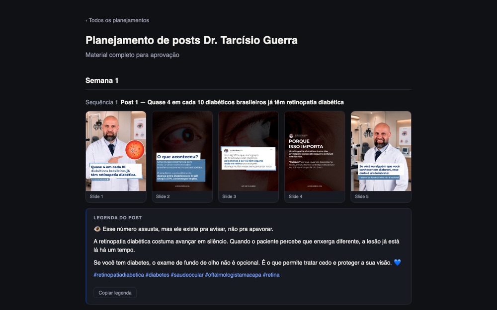 Site de aprovação de carrosséis do Dr. Tarcísio Guerra